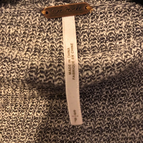 Free People grey cardigan, shawl collar, sz small - Picture 3 of 6